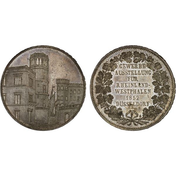 COLOGNE: City, AE medal (23.05g), 1852, Choice AU