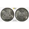 Image 1 : HAMBURG: Free Hanseatic City, AR 2 mark, 1908-J, PCGS MS64