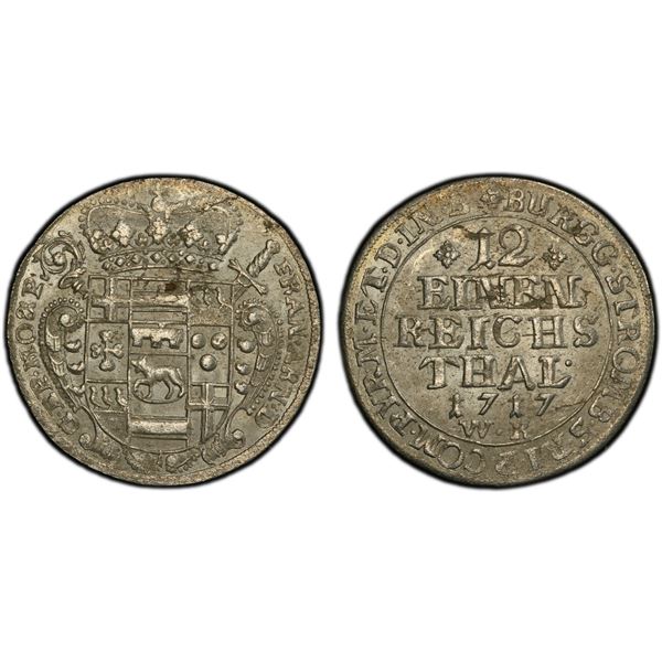 MÜNSTER: Francis Arnold Joseph, Bishop, 1706-1718, AR 1/12 thaler, 1717, PCGS MS63