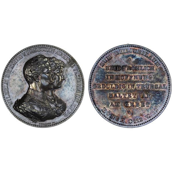 PRUSSIA: Wilhelm II, 1888-1918, AR medal (50.86g), ND (1906), Proof