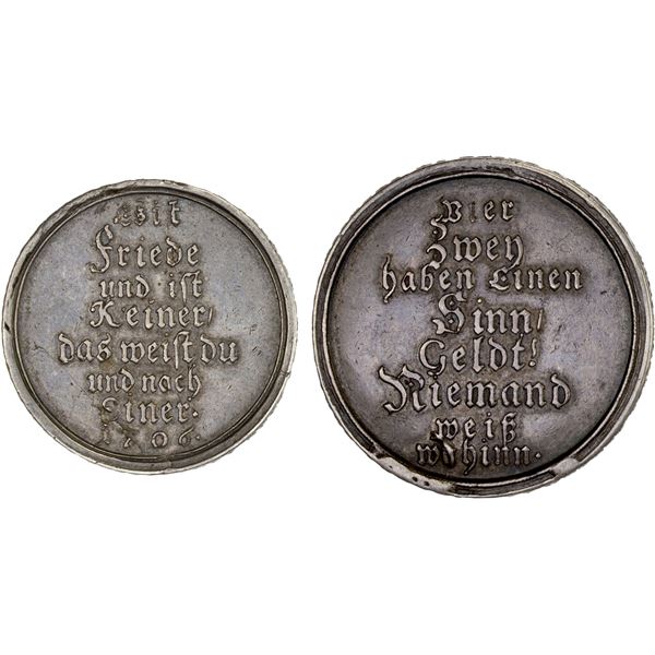 SAXONY: Friedrich August I 'the Strong', 1694-1733, AR medal (7.14g), 1706, VF-XF