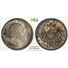 Image 1 : WÜRTTEMBERG: Wilhelm II, 1891-1918, AR 2 mark, 1905-F, PCGS MS64