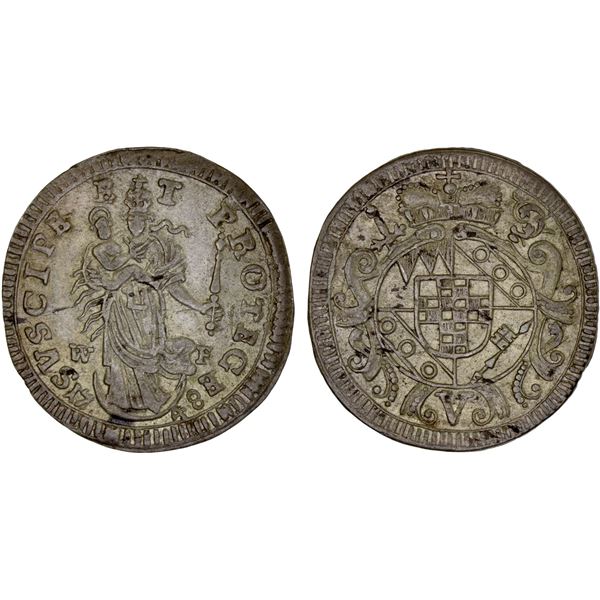 WÜRZBURG: Anselm Franz, 1746-1749, AR 5 kreuzer, 1748, XF