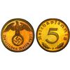 Image 1 : GERMANY: Third Reich, AE 5 reichspfennig, 1937-F, PCGS Proof 66 CAM