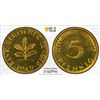 Image 1 : GERMANY: Federal Republic, 5 pfennig, 1949-J, PCGS Proof 65