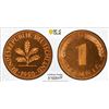Image 1 : GERMANY: Federal Republic, AE pfennig, 1950-F, PCGS Proof 65 RD CAM