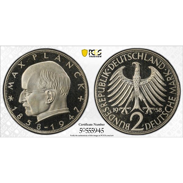GERMANY: Federal Republic, 2 deutsche mark, 1958-J, PCGS Proof 65 DCAM