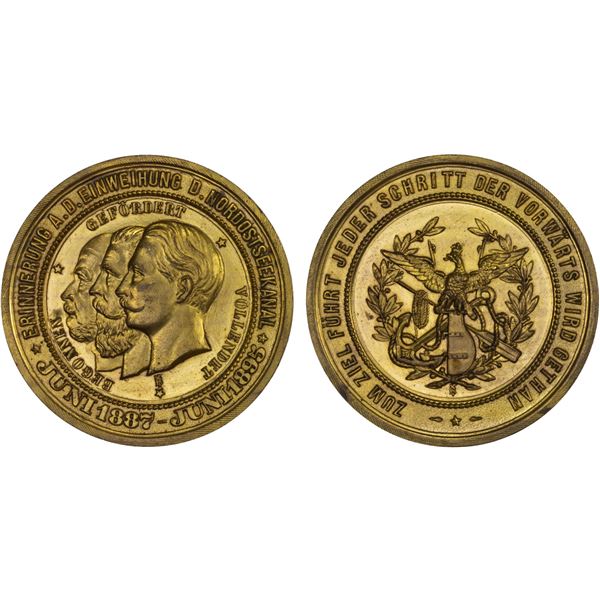 GERMANY: Kaiserreich, AE medal (20.60g), 1895, Unc