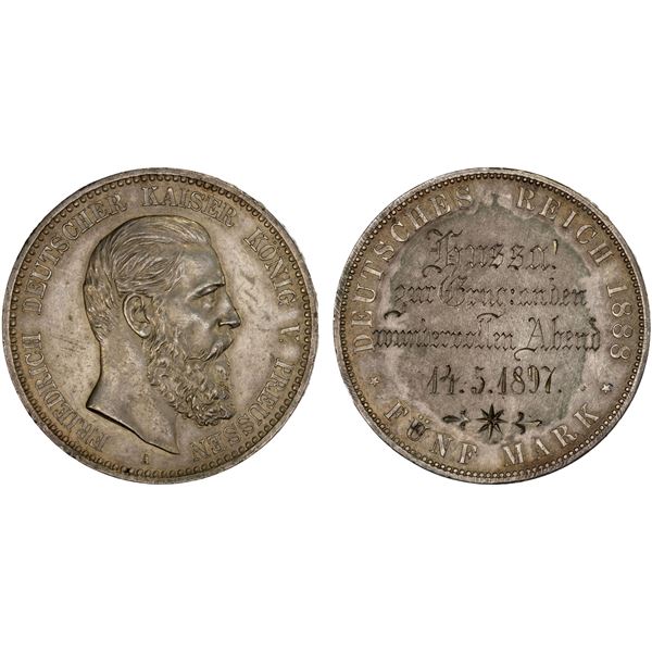 GERMANY: Kaiserreich, AR medal (27.12g), 1897, XF
