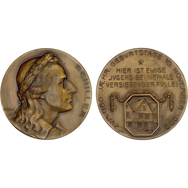 GERMANY: Kaiserreich, AE medal (56.04g), 1909, Unc