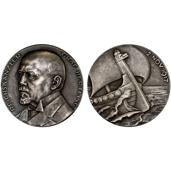 GERMANY: Kaiserreich, AR medal (14.56g), 1917, XF