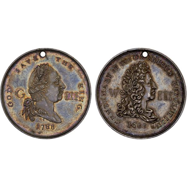 GREAT BRITAIN: George III, 1760-1820, AR penny token (14.30g), 1788, XF-AU