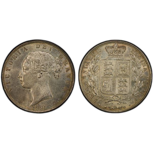 GREAT BRITAIN: Victoria, 1837-1901, AR halfcrown, 1881, PCGS MS62