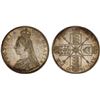 Image 1 : GREAT BRITAIN: Victoria, 1837-1901, AR double florin, 1887, Choice XF