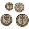 Image 2 : GREAT BRITAIN: Victoria, 1837-1901, AR maundy set, 1900, Choice UNC
