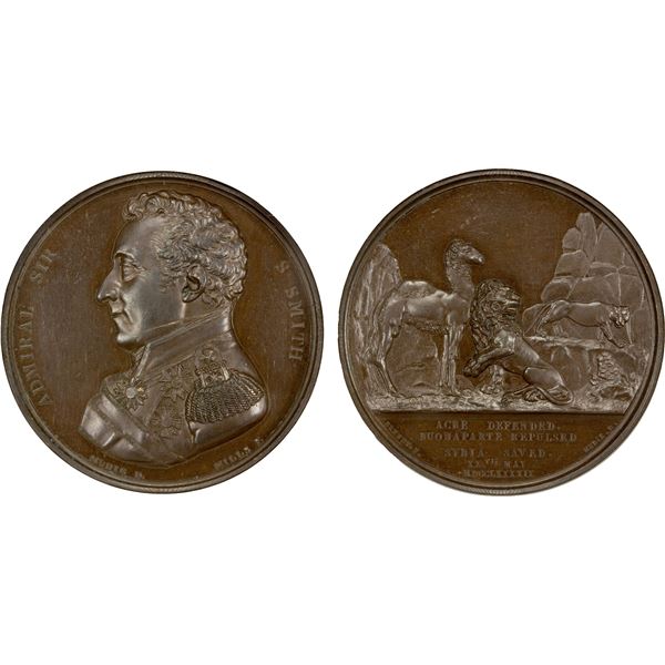 GREAT BRITAIN: AE medal, 1799, NGC MS62 BN