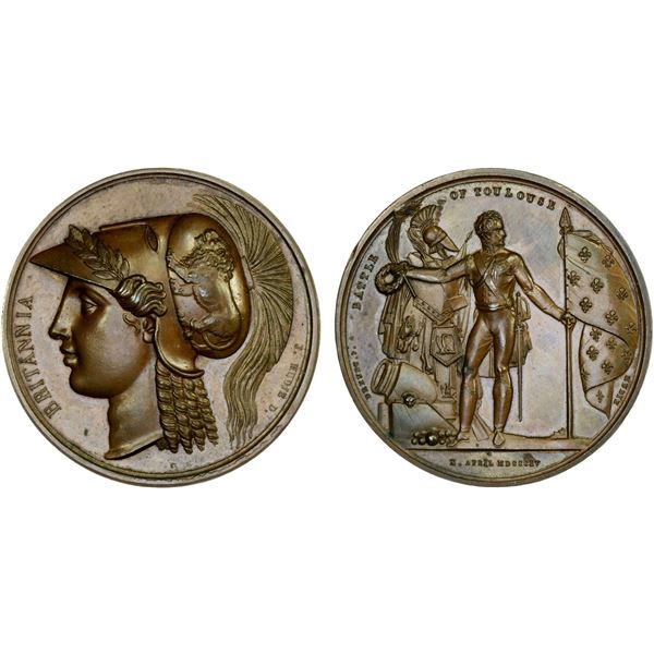 GREAT BRITAIN: AE medal (37.53g), Paris, 1804 (1814), Choice AU