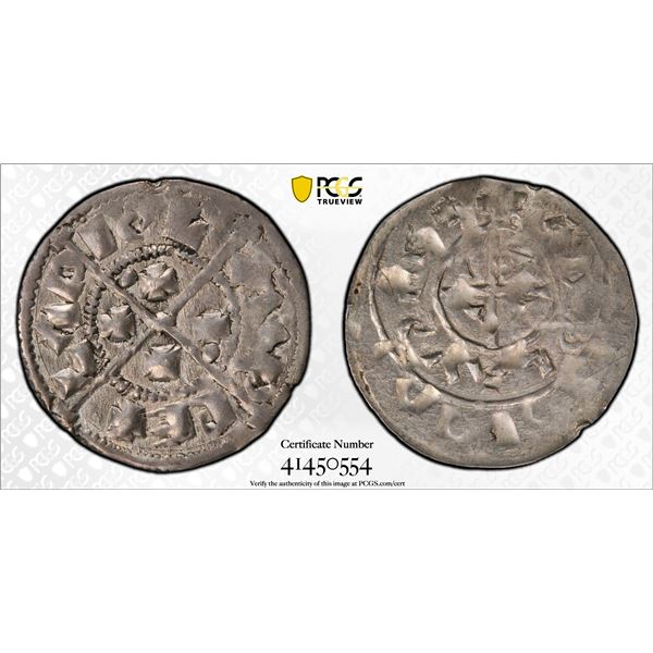 HUNGARY: Ladislaus I, 1077-1095, AR denar, ND, PCGS AU58