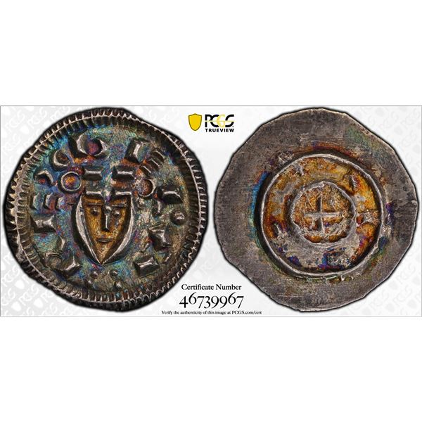 HUNGARY: Bela II, 1131-1141, AR denar, ND, PCGS MS64