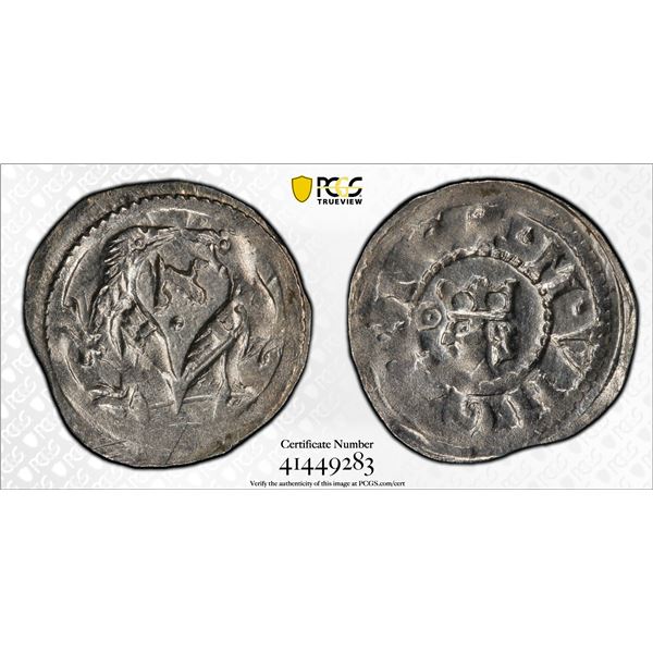 HUNGARY: Stephan V, 1270-1272, AR denar, ND, PCGS MS62