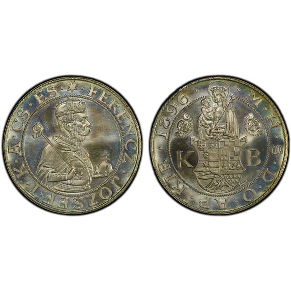 HUNGARY: Artex Restrikes, AR 1.25 thaler, 1896-KB, PCGS Proof 66
