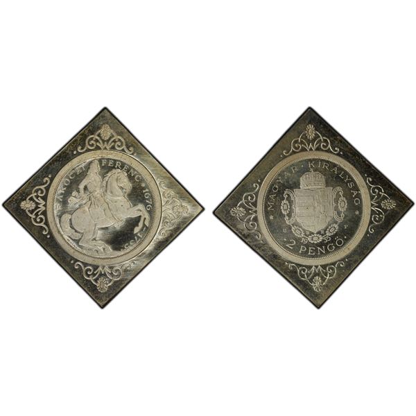 HUNGARY: Artex Restrikes, AR 2 pengo, 1935-BP UP, PCGS Proof 66 CAM