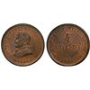 Image 1 : PAPAL STATES: Pius IX, 1846-1878, AE 4 soldi / 20 centesimi, 1866-R year XXI, PCGS MS64 RB