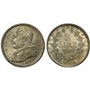Image 1 : PAPAL STATES: Pius IX, 1846-1878, AR 2 lira, 1869-R year XXIV, PCGS MS64