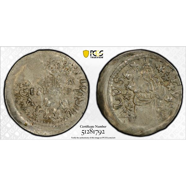 RAGUSA: Republic, AR grosetto / dinaric, 1651, PCGS AU55