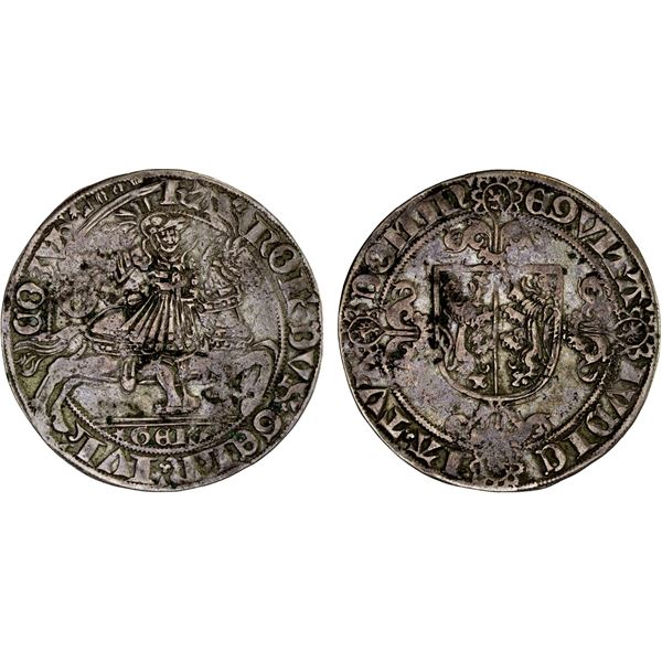 GELDERLAND: Charles II, 1492-1538, AR snaphaanschelling (7.40g), ND (after 1516), Choice VF