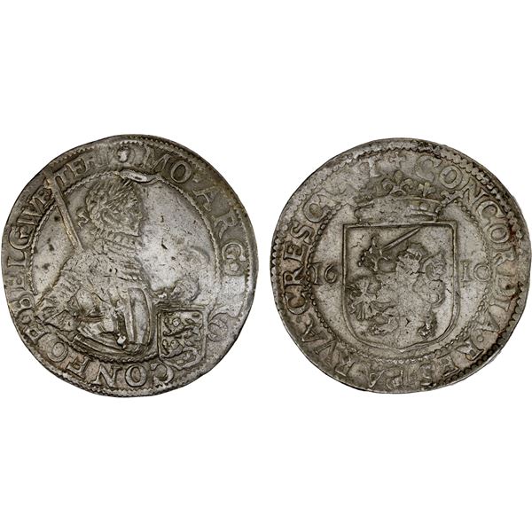 WEST FRIESLAND: United Netherlands, AR netherlandse rijksdaalder (28.32g), 1610, VF-XF