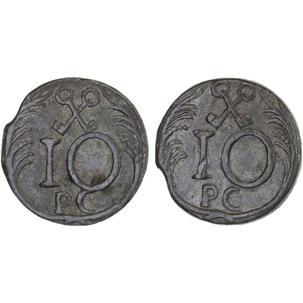 NETHERLANDS: Louvain, mereau (4.53g), ND (ca. 17th century), XF