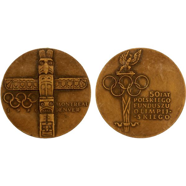 POLAND: People's Republic, AE medal (185.9g, including case), 1976, Unc