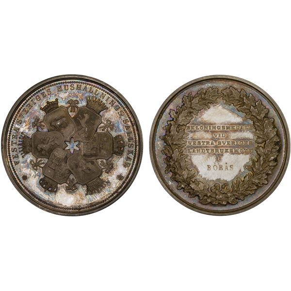 SWEDEN: AR medal (25.66g), ND (ca. 1875), Specimen