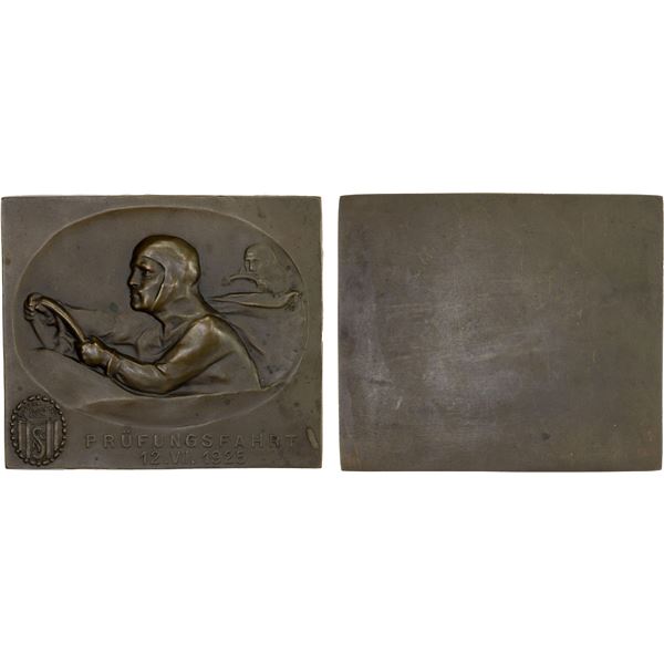 SWITZERLAND: Confederation, AE plaque (161.22g), 1925, AU