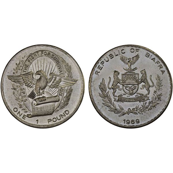 BIAFRA: Republic, AR pound, 1969, Unc