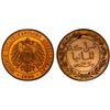 Image 1 : GERMAN EAST AFRICA: Wilhelm II, 1888-1918, AE pesa, 1890/AH1307, PCGS Proof 64 RD