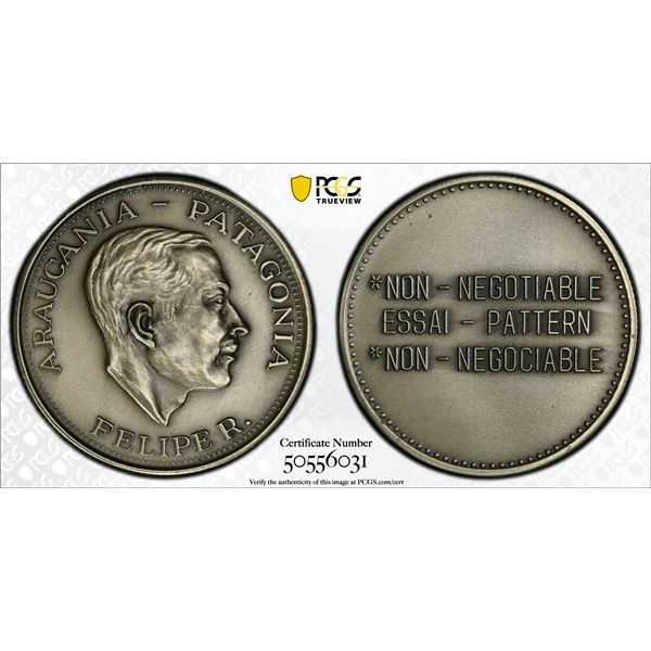 ARAUCANIA AND PATAGONIA: Felipe I, 1952-2014, 100 pesos, ND (1988), PCGS Specimen 64
