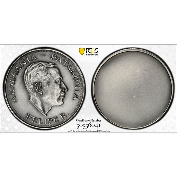 ARAUCANIA AND PATAGONIA: Felipe I, 1952-2014, 100 pesos, ND (1988), PCGS Specimen 64