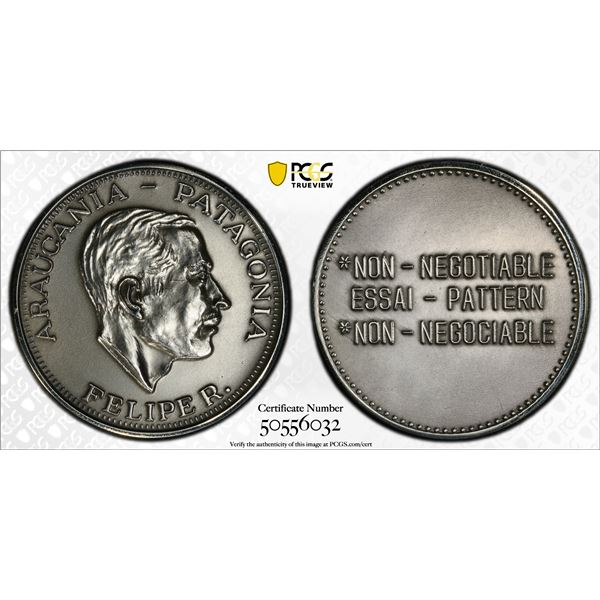 ARAUCANIA AND PATAGONIA: Felipe I, 1952-2014, 100 pesos, ND (1988), PCGS Specimen 63