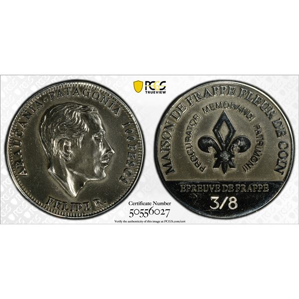ARAUCANIA AND PATAGONIA: Felipe I, 1952-2014, 100 pesos, ND (1988), PCGS Specimen 63