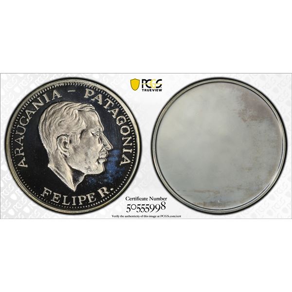 ARAUCANIA AND PATAGONIA: Felipe I, 1952-2014, AR 100 pesos, 1989, PCGS Specimen 66
