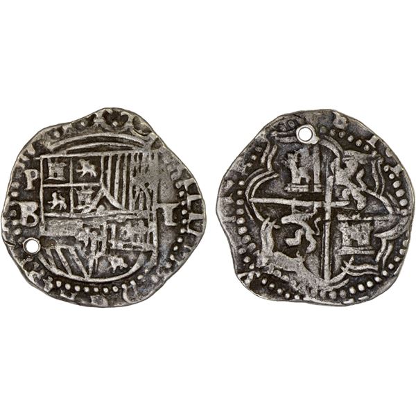 BOLIVIA: Felipe II, 1556-1598, AR 1 real (3.13g), ND (1574-86)-P, F-VF