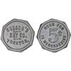 Image 1 : CANADA: 5 cents token (0.86g), ND (after 1898), XF