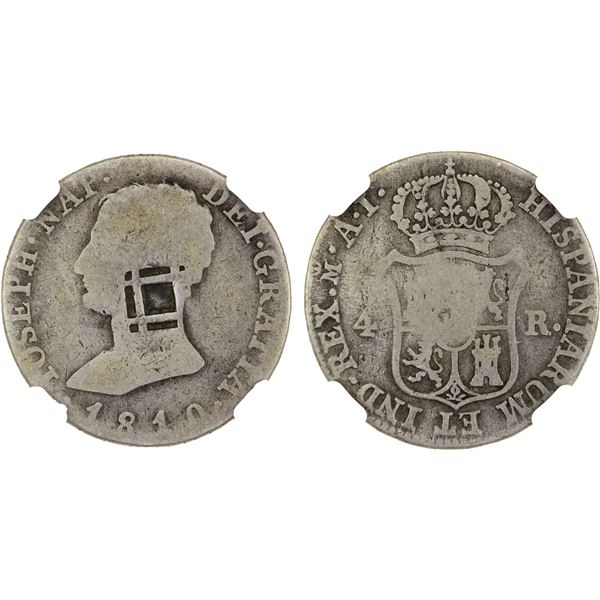 CUBA: AR 2 reales, ND (1841), NGC G4