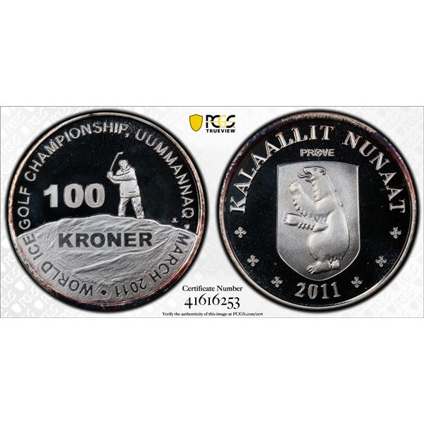 GREENLAND: Autonomous Territory, AR 100 kroner, 2011, PCGS Proof 69 DCAM