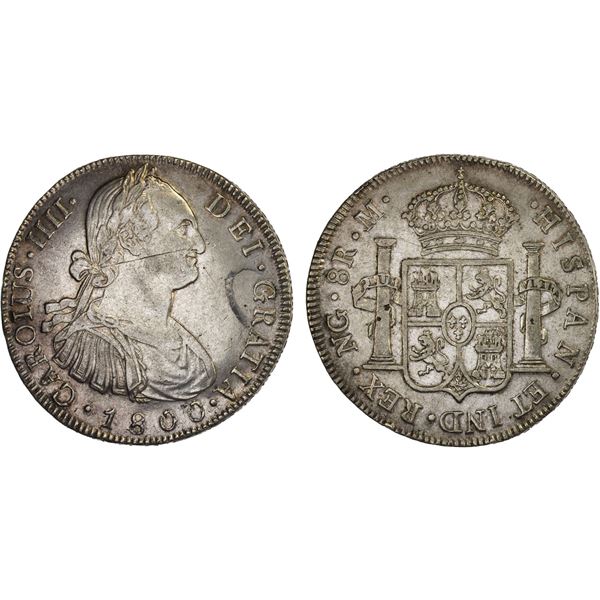 GUATEMALA: Carlos IV, 1788-1808, AR 8 reales, 1800-NG, VF-XF
