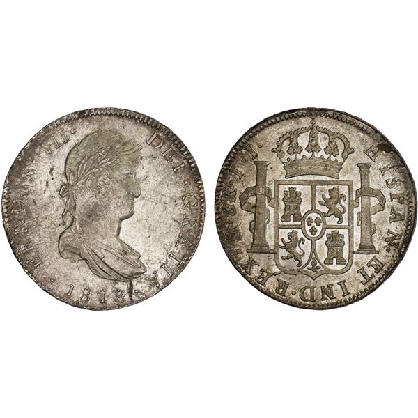 MEXICO: Fernando VII, 1808-1821, AR 8 reales, 1818-Mo, Choice XF