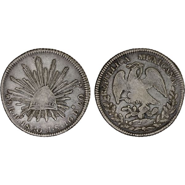 MEXICO: Republic, AR 8 reales, 1830-Pi, Fine