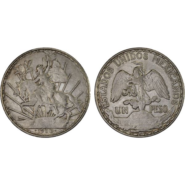 MEXICO: Estados Unidos, AR peso, 1910, Choice AU